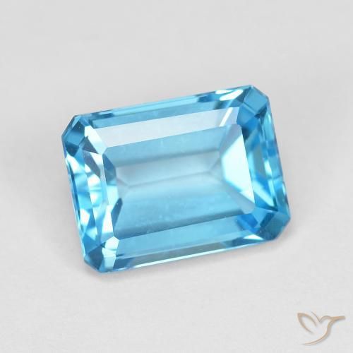 2.16ct 天然 瑞士蓝 黄玉, 祖母绿式切割, VVS