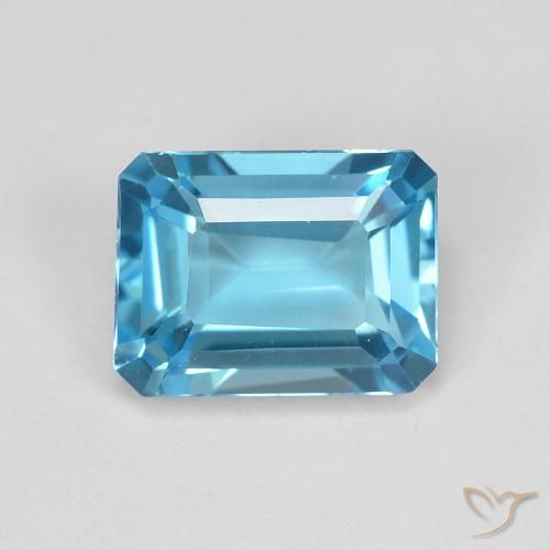 2.06ct 天然 瑞士蓝 黄玉, 祖母绿式切割, VVS