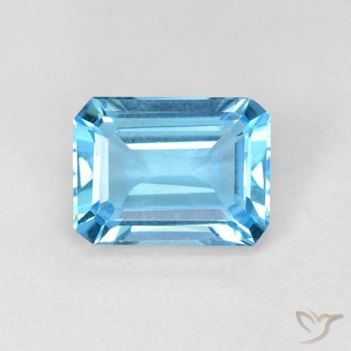 1.90ct 天然 瑞士蓝 黄玉, 祖母绿式切割, VVS