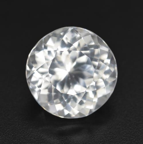 5.85ct 天然 白色 黄玉, 圆形的, VVS-VS