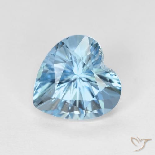3.06ct 天然 瑞士蓝 黄玉, 心形, VVS-VS