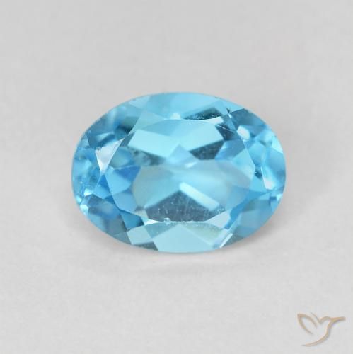 1.68ct 天然 瑞士蓝 黄玉, 椭圆形, VS