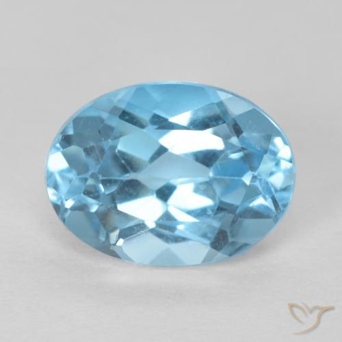 1.67ct 天然 瑞士蓝 黄玉, 椭圆形, VS