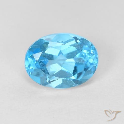 1.77ct 天然 瑞士蓝 黄玉, 椭圆形, VVS-VS