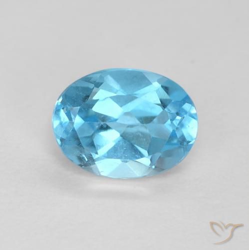 1.68ct 天然 瑞士蓝 黄玉, 椭圆形, VS