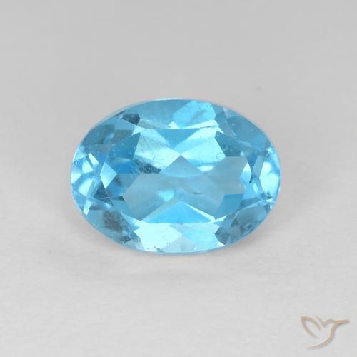 1.65ct 天然 瑞士蓝 黄玉, 椭圆形, VS