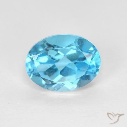 1.78ct 天然 瑞士蓝 黄玉, 椭圆形, VVS