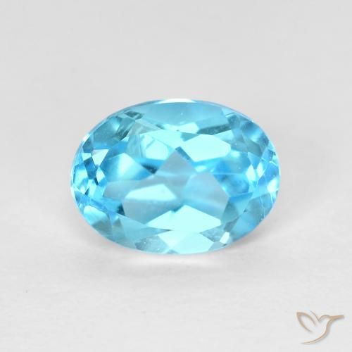 1.66ct 天然 瑞士蓝 黄玉, 椭圆形, VVS-VS