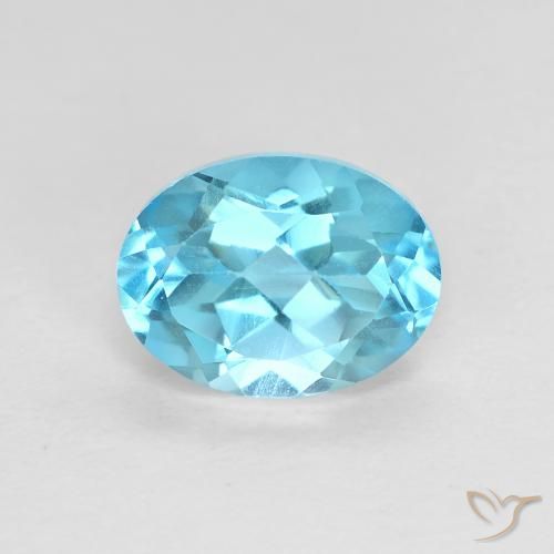 1.69ct 天然 瑞士蓝 黄玉, 椭圆形, VVS-VS