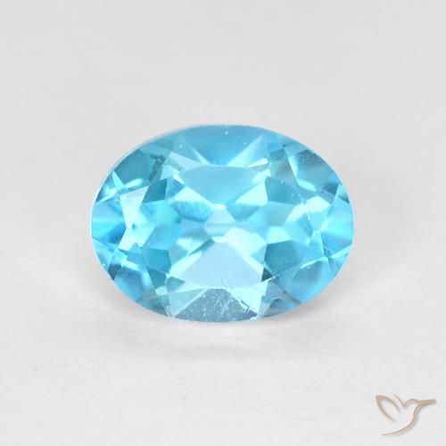 1.66ct 天然 瑞士蓝 黄玉, 椭圆形, VVS-VS
