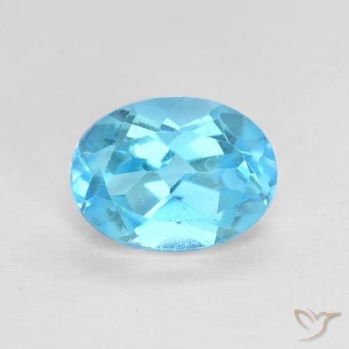 1.76ct 天然 瑞士蓝 黄玉, 椭圆形, VVS-VS