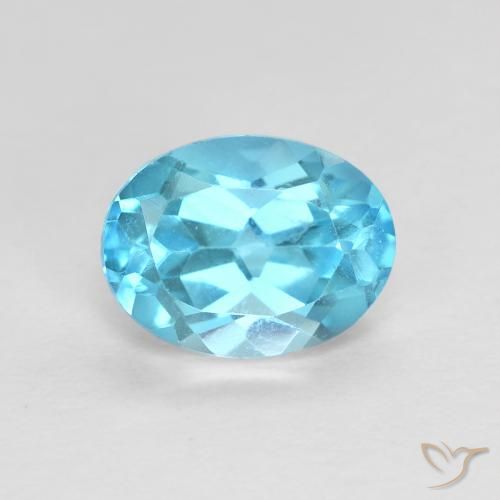 1.77ct 天然 瑞士蓝 黄玉, 椭圆形, VVS