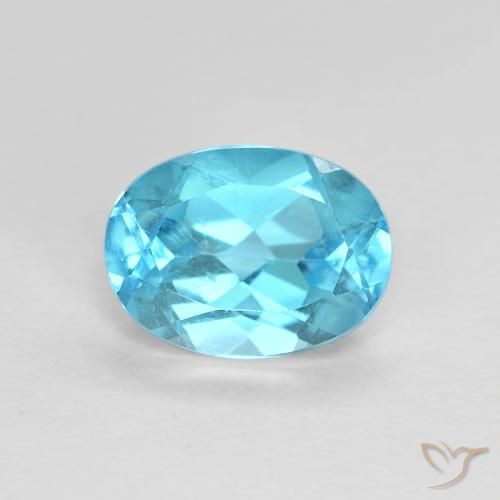 1.60ct 天然 瑞士蓝 黄玉, 椭圆形, VVS