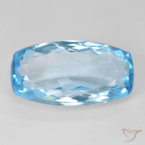 15.21ct 天然 瑞士蓝 黄玉, 软垫, VVS-VS