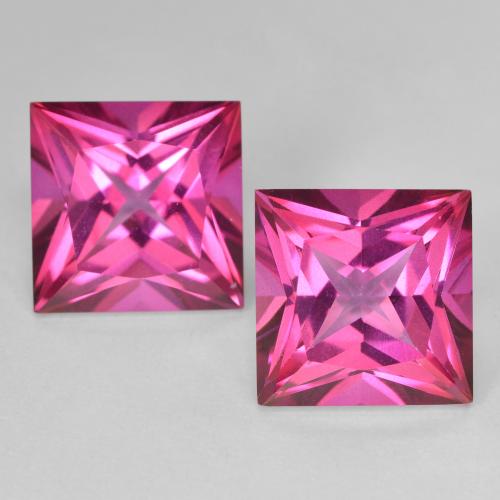 12.16天然粉色托帕石，方形，10.1×10.1毫米，VVS-VS