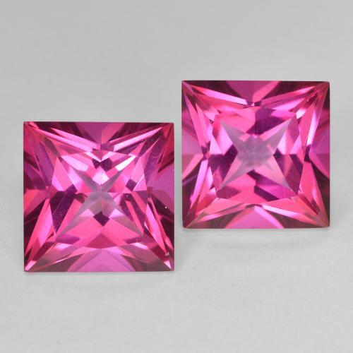 12.16天然粉色托帕石，方形，10.1×10.1毫米，VVS-VS