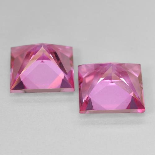 12.16天然粉色托帕石，方形，10.1×10.1毫米，VVS-VS
