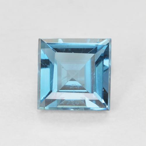 0.79ct 天然 蓝色 黄玉, 正方形, VVS