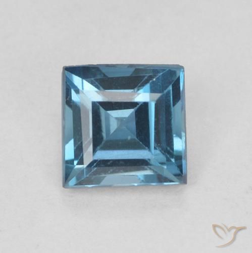 0.62ct 天然 蓝色 黄玉, 正方形, VVS-VS