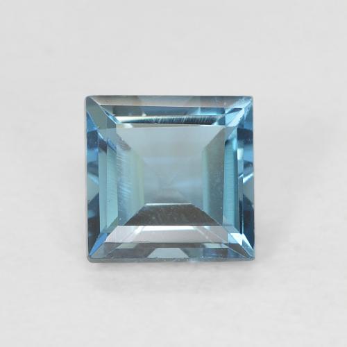 0.76ct 天然 蓝色 黄玉, 正方形, VVS-VS