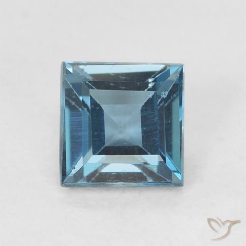 0.71ct 天然 蓝色 黄玉, 正方形, VVS-VS