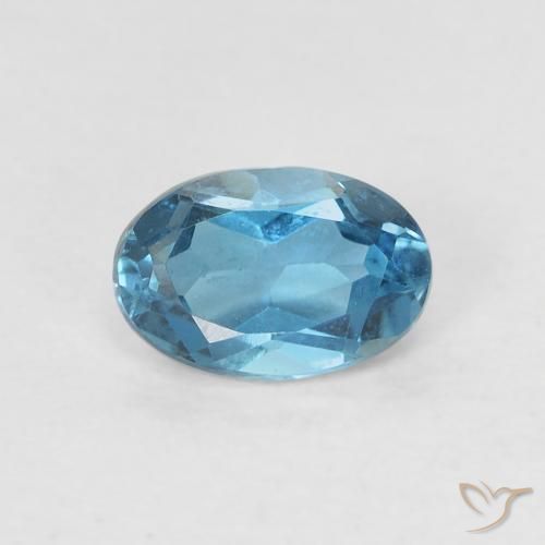 0.62ct 天然 蓝色 黄玉, 椭圆形, VVS-VS