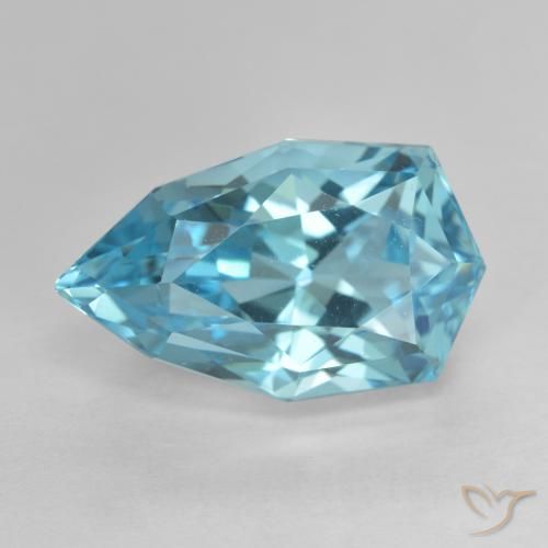 10.85ct 天然 瑞士蓝 黄玉, 梨形, VVS