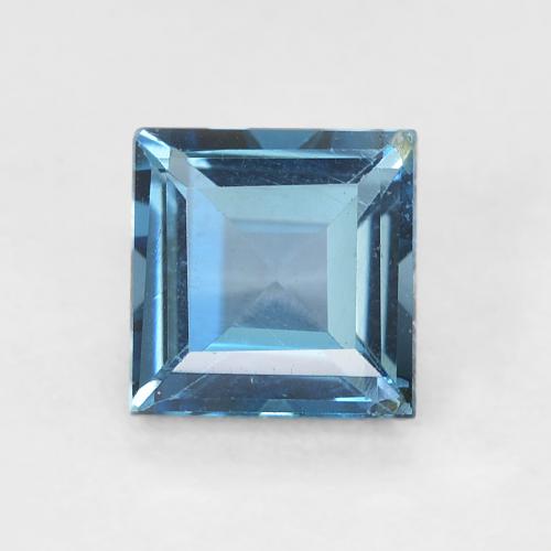 0.81ct 天然 蓝色 黄玉, 正方形, VVS-VS