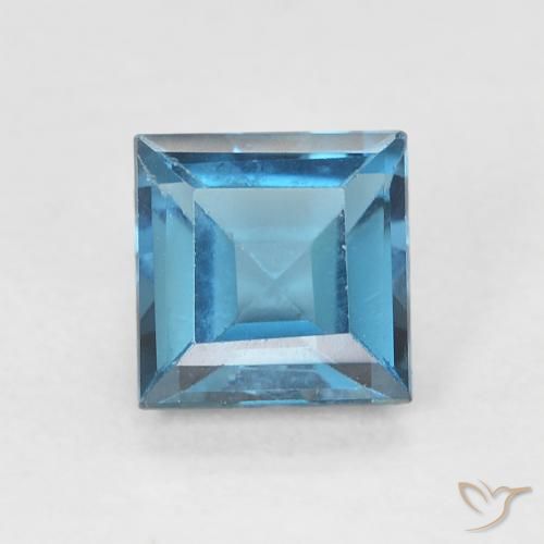 0.80ct 天然 蓝色 黄玉, 正方形, VVS-VS