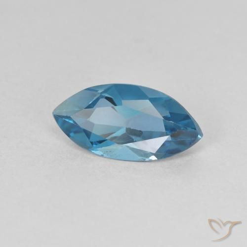 1.25ct 天然 蓝色 黄玉, 榄尖形, VS
