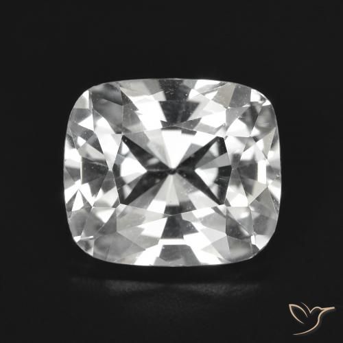 3.81ct 天然 清晰的白色 黄玉, 软垫, VVS-VS