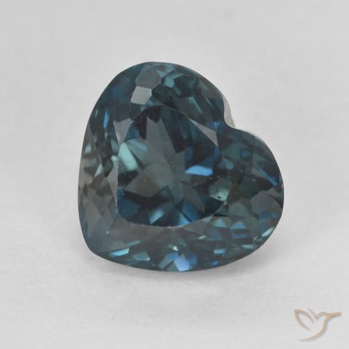 4.36ct 天然 蓝色 黄玉, 心形, VVS-VS