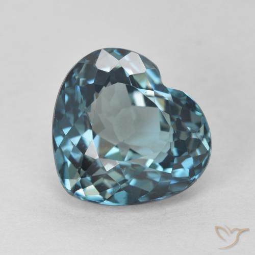 4.70ct 天然 蓝色 黄玉, 心形, VVS-VS