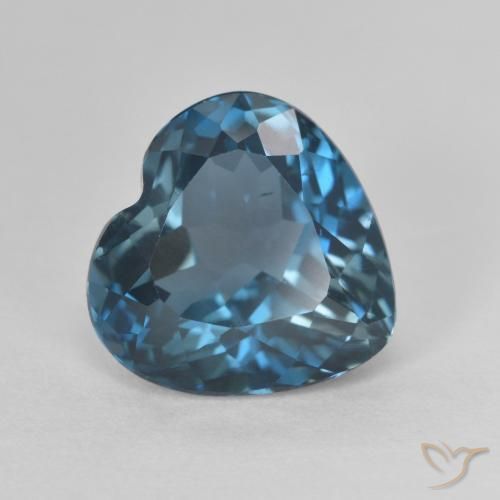 4.74ct 天然 蓝色 黄玉, 心形, VVS-VS