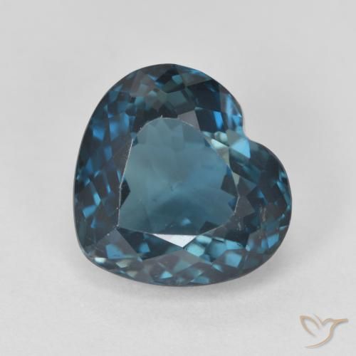 4.73ct 天然 蓝色 黄玉, 心形, VVS-VS
