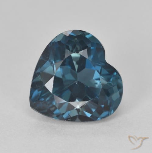 3.77ct 天然 蓝色 黄玉, 心形, VVS-VS