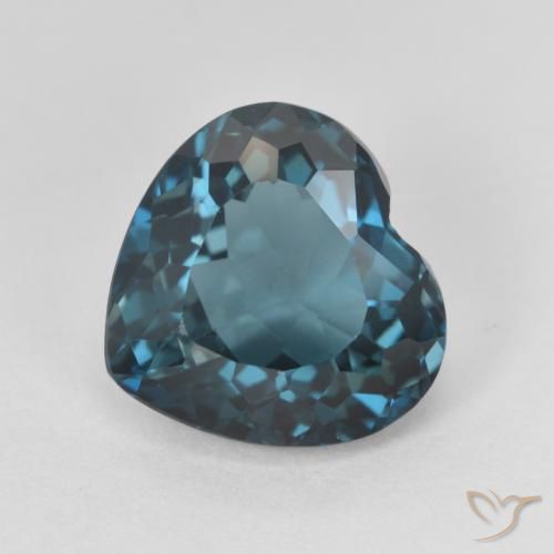 4.69ct 天然 蓝色 黄玉, 心形, VVS