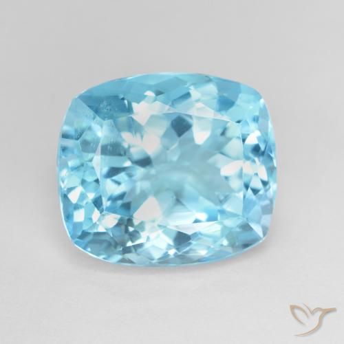 13.02ct 天然 瑞士蓝 黄玉, 软垫, VVS-VS