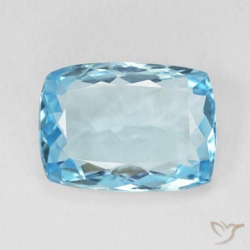 9.61ct 天然 瑞士蓝 黄玉, 软垫, VVS