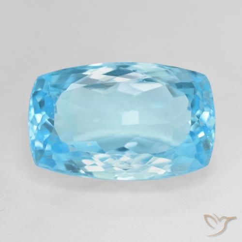 16.97ct 天然 瑞士蓝 黄玉, 软垫, VVS-VS