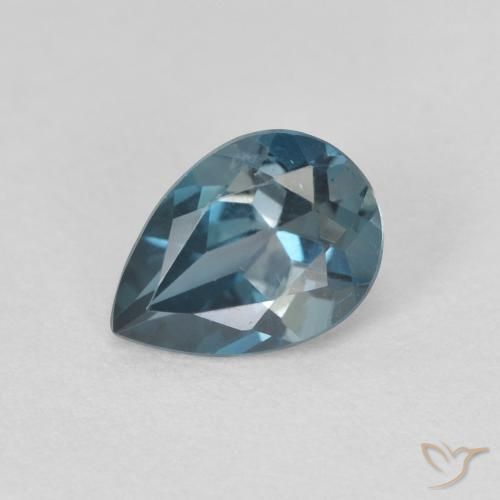 0.80ct 天然 蓝色 黄玉, 梨形, VVS-VS