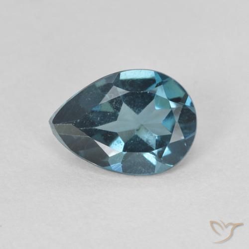0.76ct 天然 蓝色 黄玉, 梨形, VVS-VS