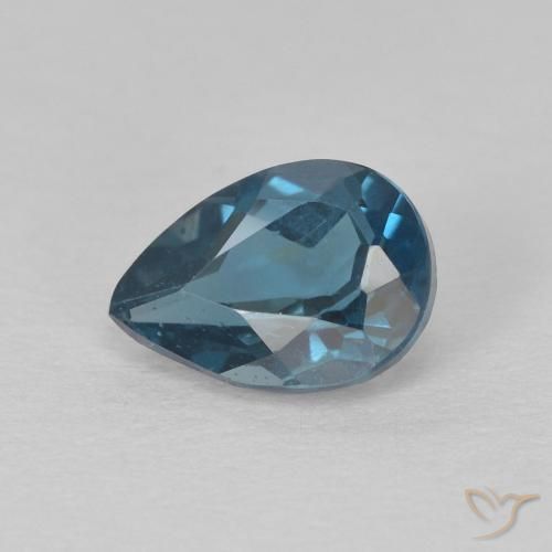 0.88ct 天然 蓝色 黄玉, 梨形, VS