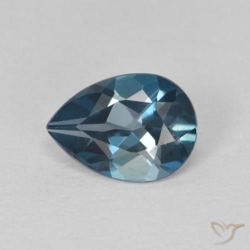 0.83ct 天然 蓝色 黄玉, 梨形, VS