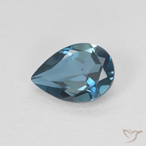 0.85ct 天然 蓝色 黄玉, 梨形, VVS
