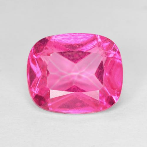 6.22ct 天然 深洋红色 黄玉, 软垫, VVS-VS