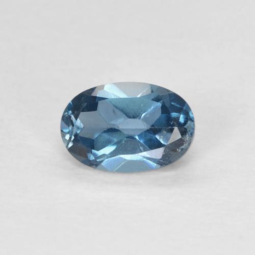 0.66ct 天然 蓝色 黄玉, 椭圆形, VS