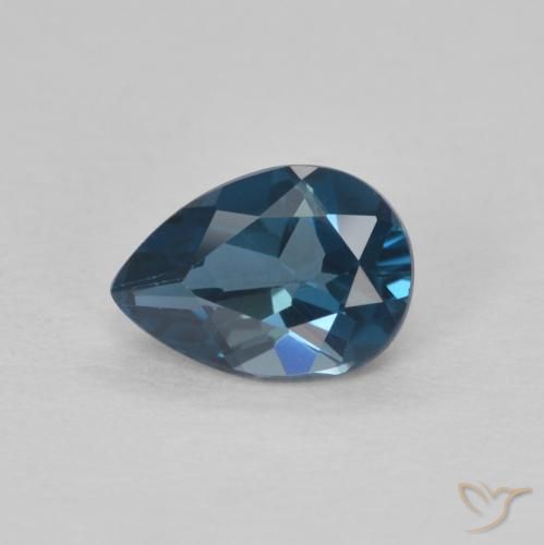 0.86ct 天然 蓝色 黄玉, 梨形, VVS-VS