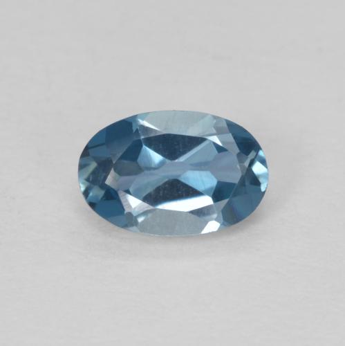0.57ct 天然 蓝色 黄玉, 椭圆形, VVS-VS