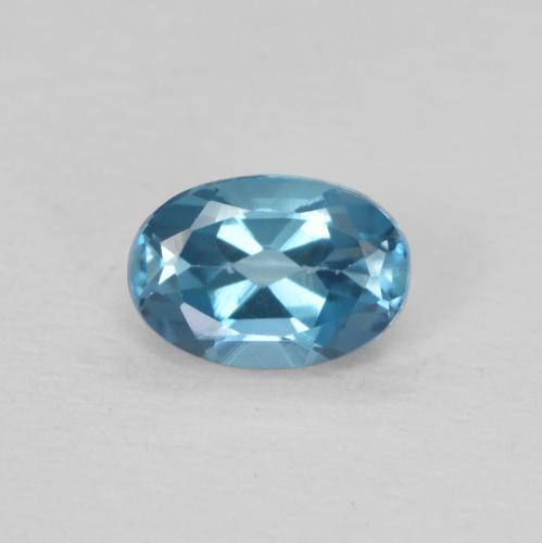 0.59ct 天然 蓝色 黄玉, 椭圆形, VS